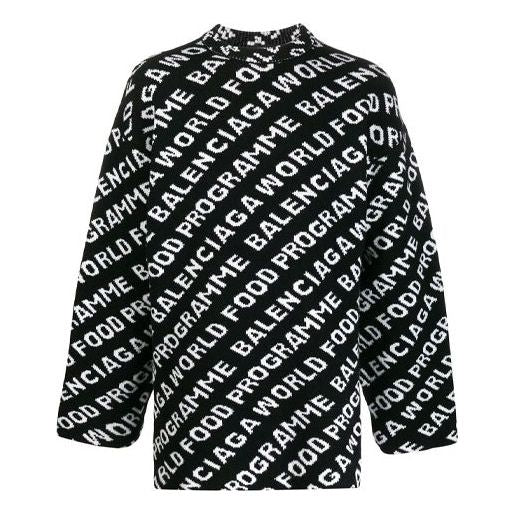 Balenciaga World Food Programme Allover Sweater 'Black' 612957T15651070