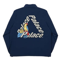 PALACE Embroidered Logo Coach Jacket Unisex Navy Blue P19JK005