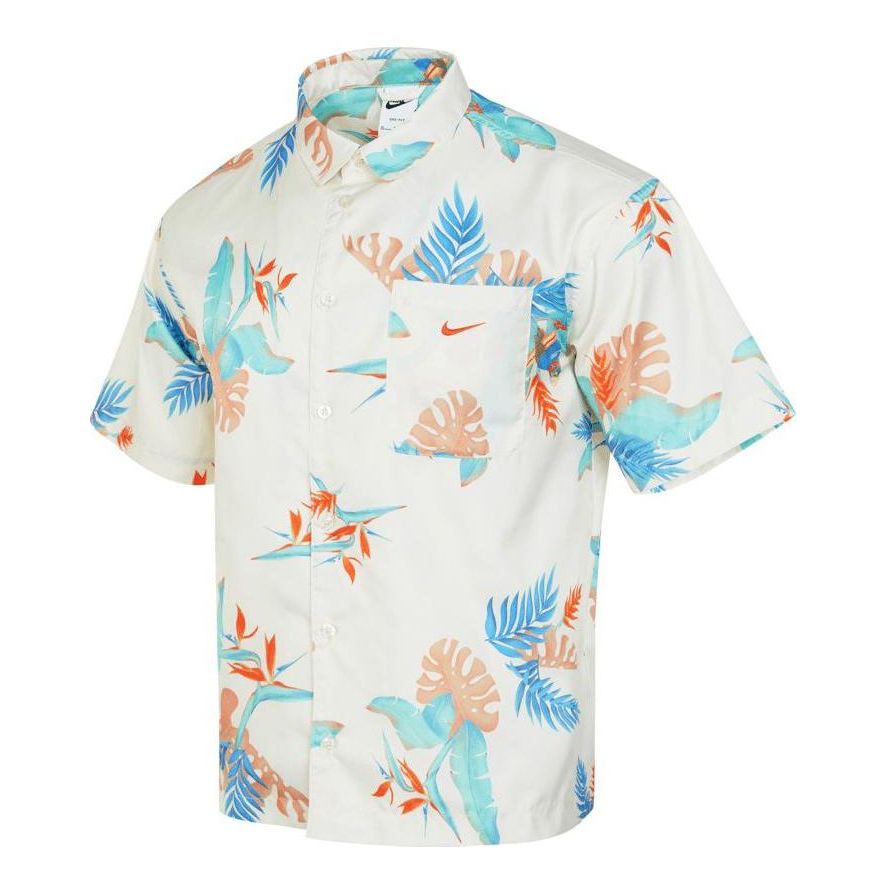 Nike Dri-FIT Printed Short-Sleeve Shirt 'Pale Ivory' FQ0348-110