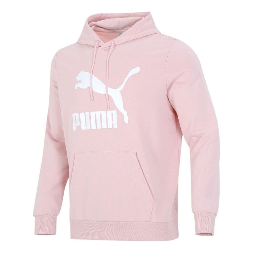 PUMA Classics Logo Printing Pullover Sports Pink Red 531370-26