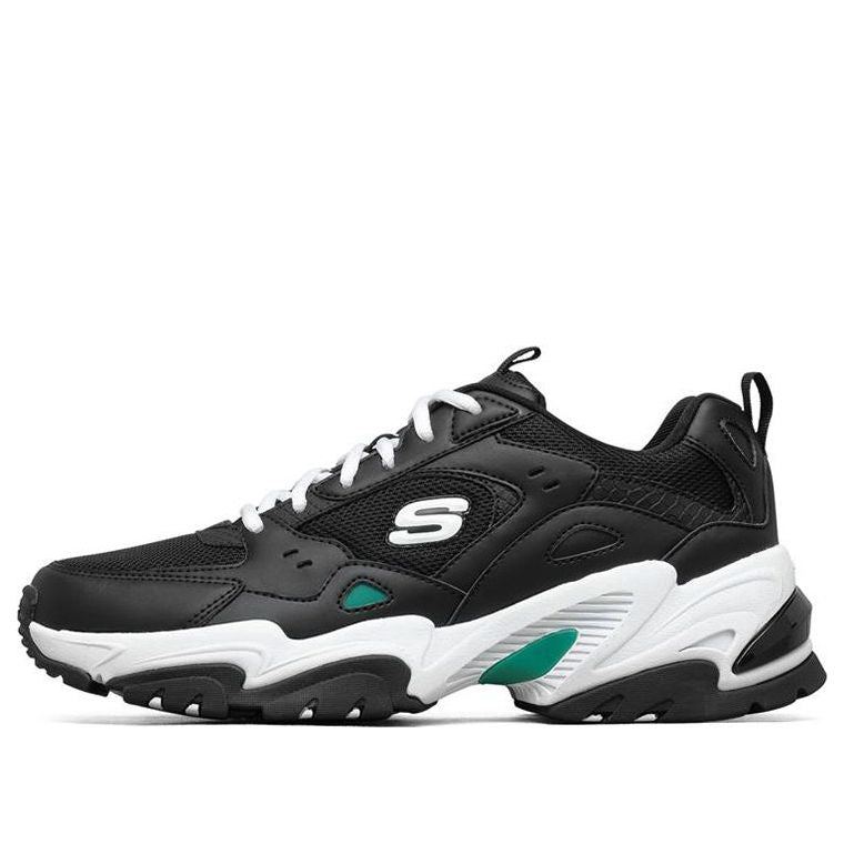 Skechers Stamina V2 Low-Top Running Shoes Black/Green/White 237163-BKGR