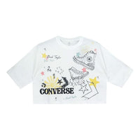 (WMNS) Converse NOTEBOOK DOODLE OS CROP Tee White OPTICAL White 10022825-A02