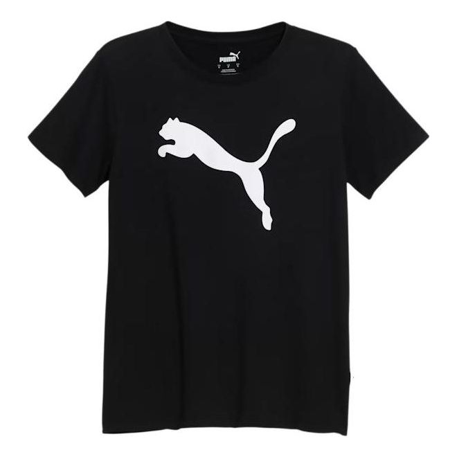 (WMNS) PUMA Essentials Big Cat Logo Tee 'Black' 678900-01