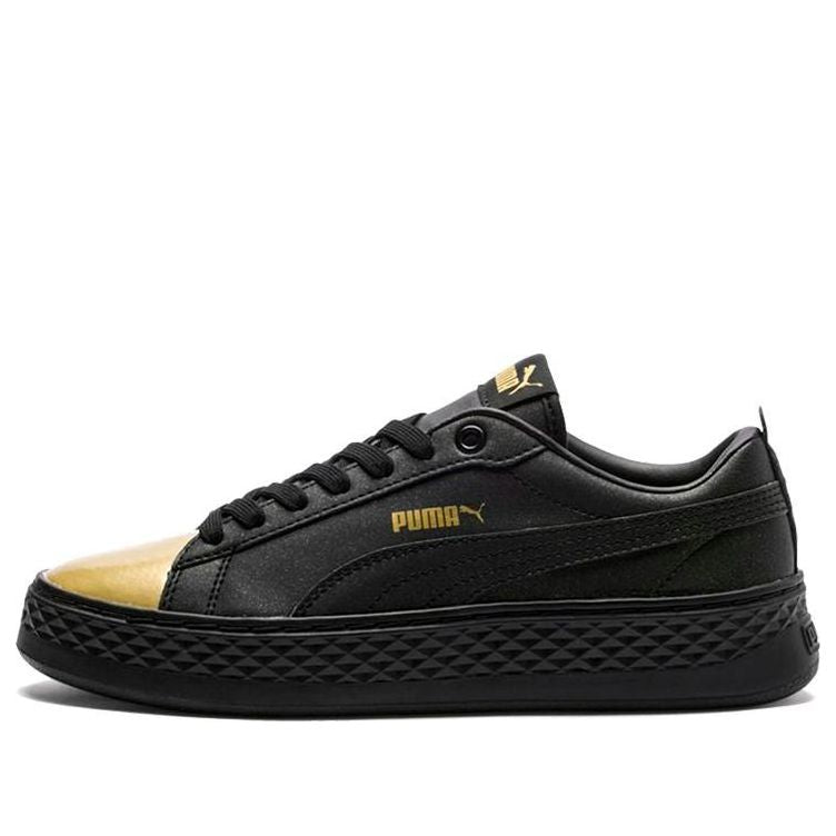 (WMNS) PUMA Smash Platform Lx Black/Gold 366927-02