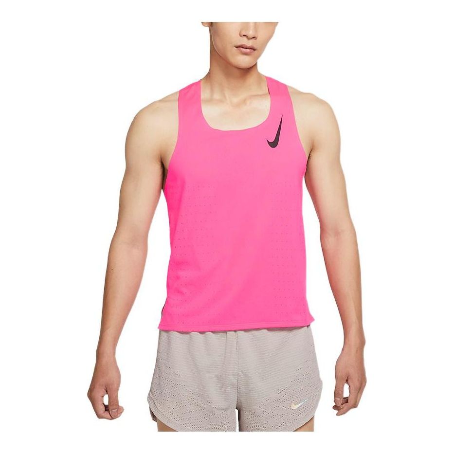 Nike AeroSwift Pullover Running Solid Color Sleeveless Vest Pink CJ7836-639