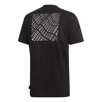 adidas Real Str Gr Tee Real Madrid Alphabet Printing Soccer/Football Sports Short Sleeve Black DP5180