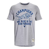 Under Armour Project Rock Champ Short Sleeve T-shirt 'Steel Light Heather' 1376897-035