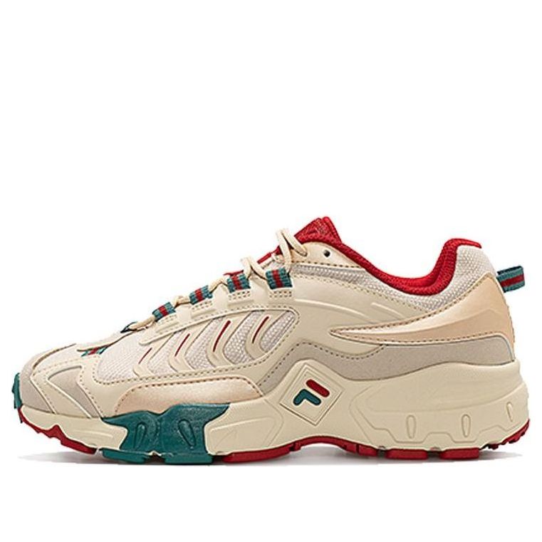 (WMNS) Fila Retro Running Shoes Golden/Red/Green T12W031109FAG