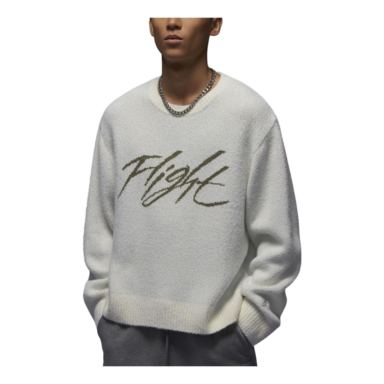 Air Jordan Flight Heritage Crop Sweater 'Grey' FD7390-133