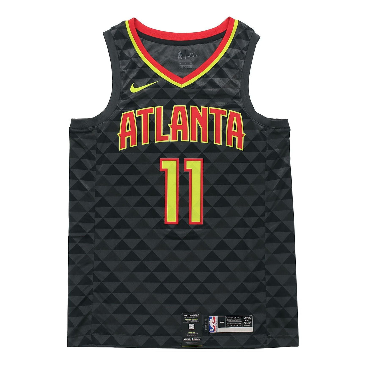 Nike NBA Large Atlanta Hawks Basketball Jersey/Vest Black 864457-017