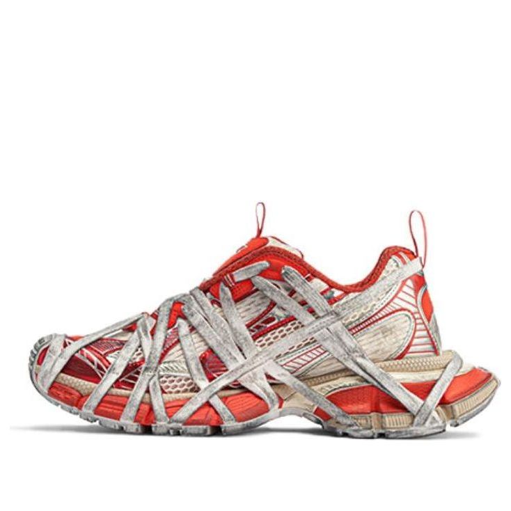 Balenciaga 3XL Extreme Lace Sneakers 'Orange Beige Mesh and Polyurethane' 778698W3XLL7597