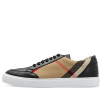 (WMNS) Burberry 25 Check and Leather Sneakers 'Black' 80575081