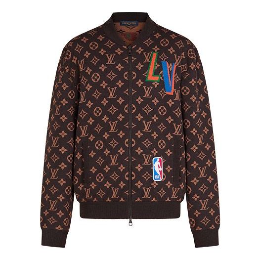 جاكيت رجالي من LOUIS VUITTON x NBA FW21 باللون البني 1A8WYN