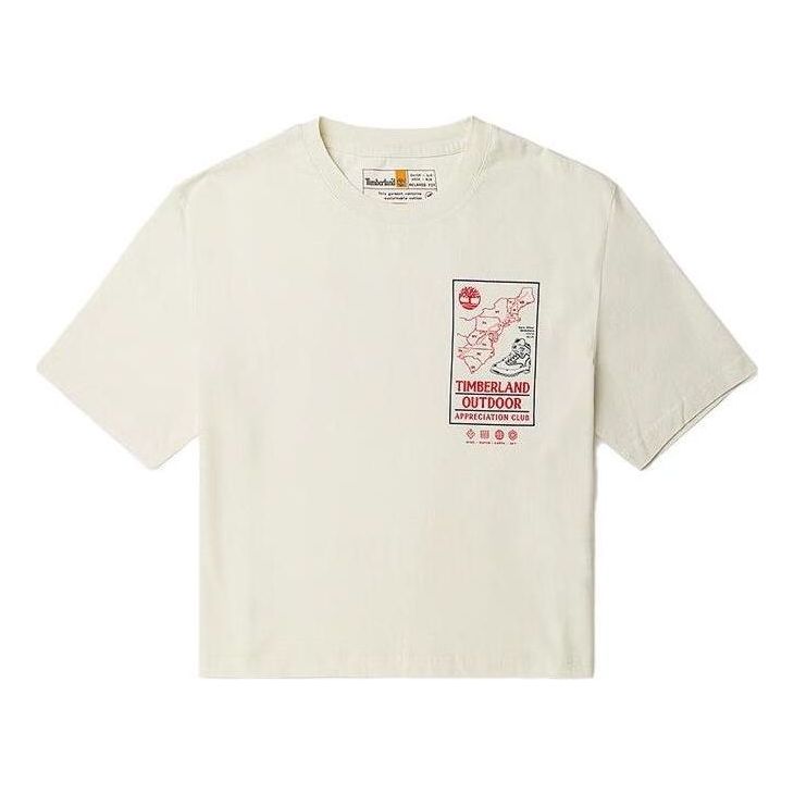 (WMNS) Timberland Graphic Crop T-Shirt 'White' A6HRD-CM9