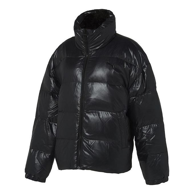 PUMA Glossy Short Down Jacket 'Black' 928655-01