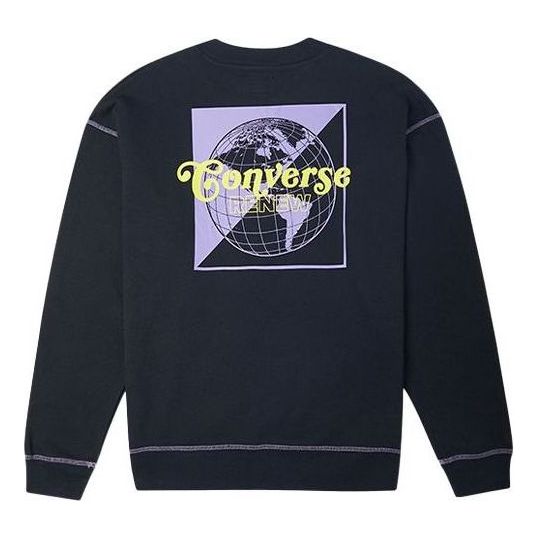 Converse Renew Graphic Crewneck Sweatshirt 'Black' 10021574-A01
