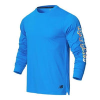 New Balance Athletic Fit Printed Long Sleeve Top 'Blue' MT21065-SBU