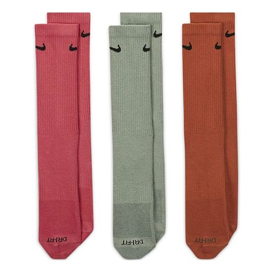 Nike Training Sports Socks Couple Style 3 Pairs Multicolor SX6891-923