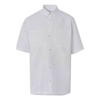 Burberry SS21 Pattern Cotton Shirt Male White 80433291