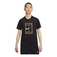 Nike Court Heritage Dri-FIT T-Shirt 'Black Gold' HF6218-010