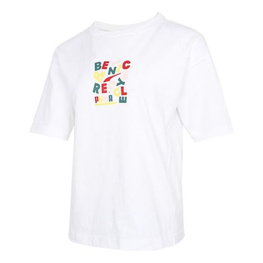 (WMNS) PUMA Downtown Graphic Tee White 531438-52