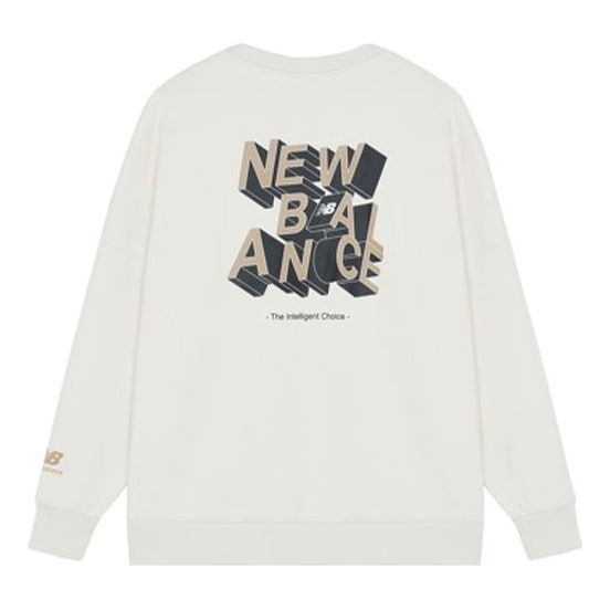 New Balance Men's New Balance 3D Logo Printing Round Neck Sports White AMT14318-NMC