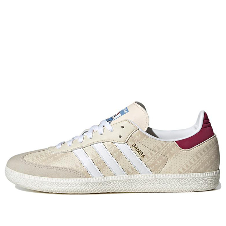adidas Samba 'Wonder White Legacy Burgundy' ID4198