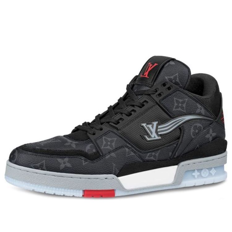 LOUIS VUITTON Trainer Sneakers 'Black Monogram Red' 1A8AAA