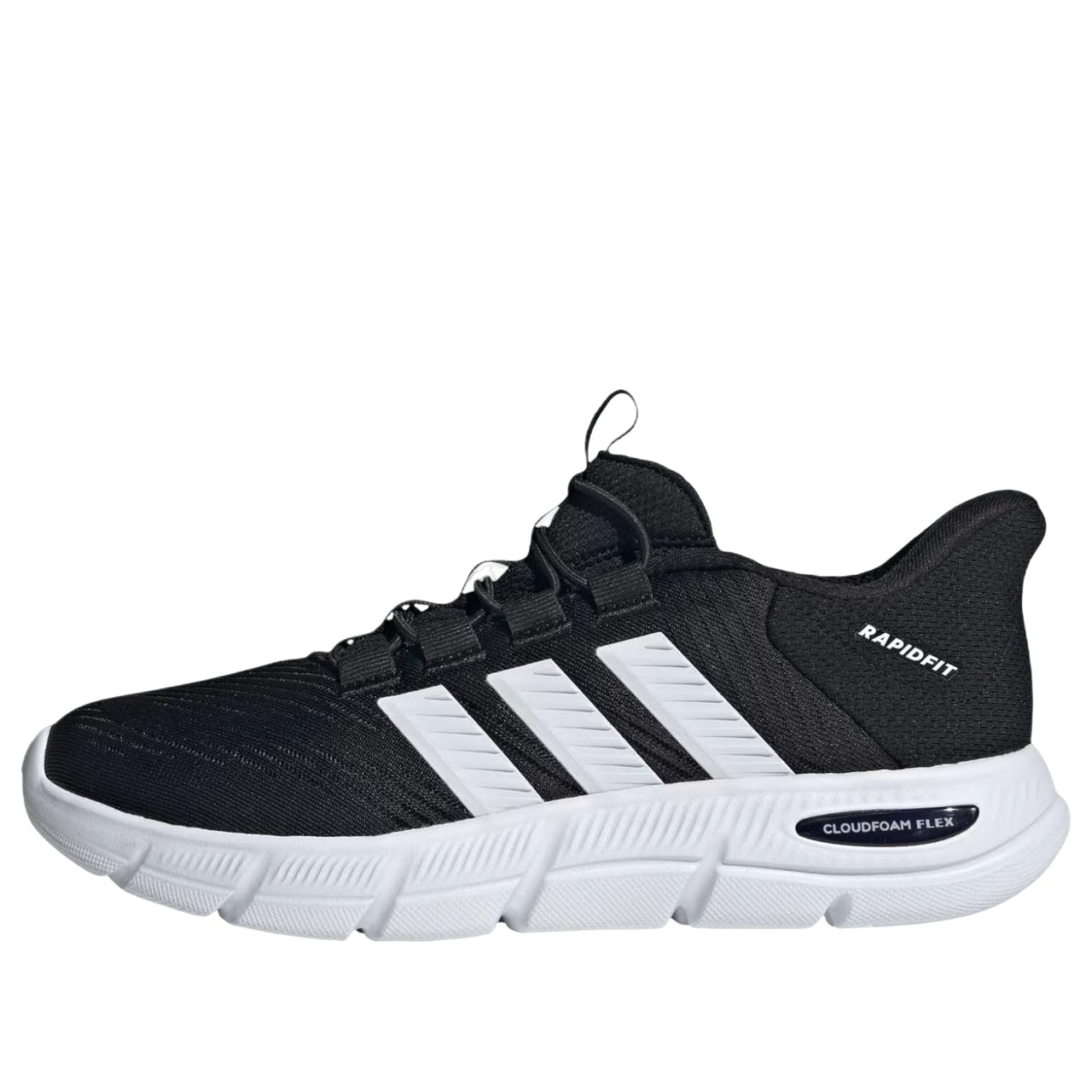 (WMNS) adidas Cloudfoam Flex Rapidfit Shoes 'Core Black Cloud White Silver Metallic' HP7002