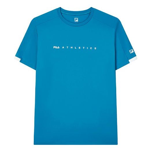 FILA Athletics Round Neck Pullover Casual Sports Short Sleeve Blue A11M131101F-DB