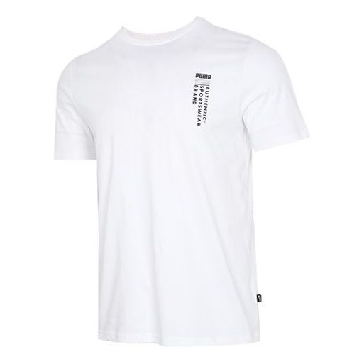 PUMA Casual Graphic T-Shirts 'White' 855975-02