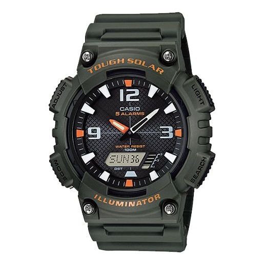 CASIO Waterproof Solar Powered Sports Mens Army Green Analog AQ-S810W-3A