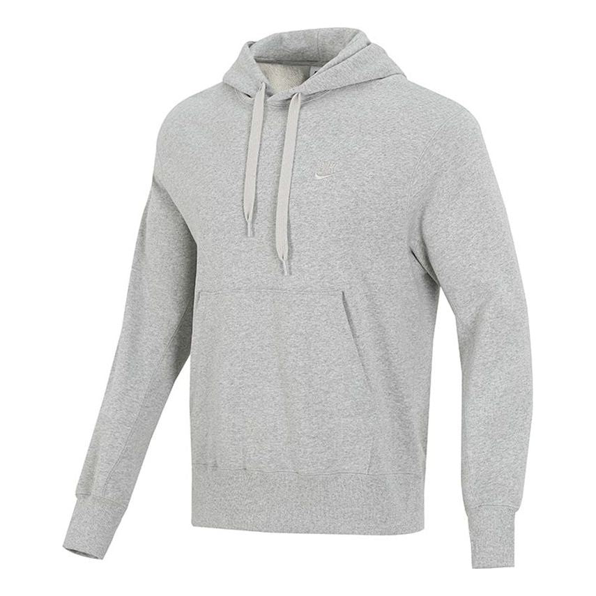 Men's Nike Sportswear French Terry Embroidered Logo Solid Color Light Grey DA0024-050