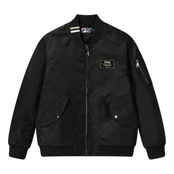 FILA Casual Woven Baseball Collar Jacket For Men Black F11M118751F-BK