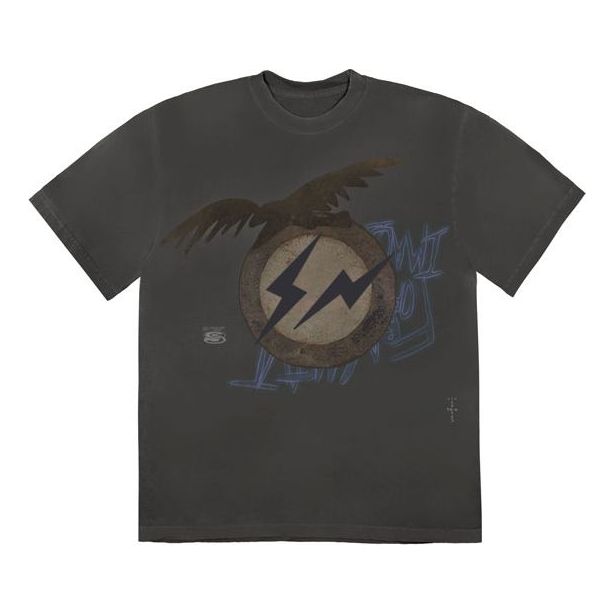Travis Scott Cactus Jack For Fragment Create T-shirt 'Washed Black' CJFN-SS30