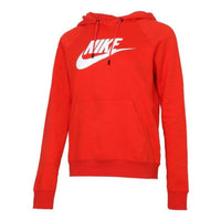 (WMNS) Nike Sportswear Logo Hoodie 'Red' BV4127-675
