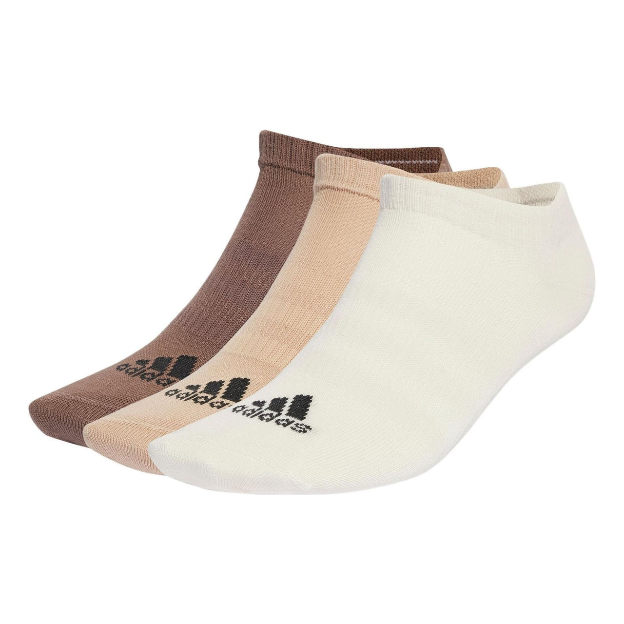 adidas Invisible Socks 3 Pairs 'Brown Tan White' IM1720