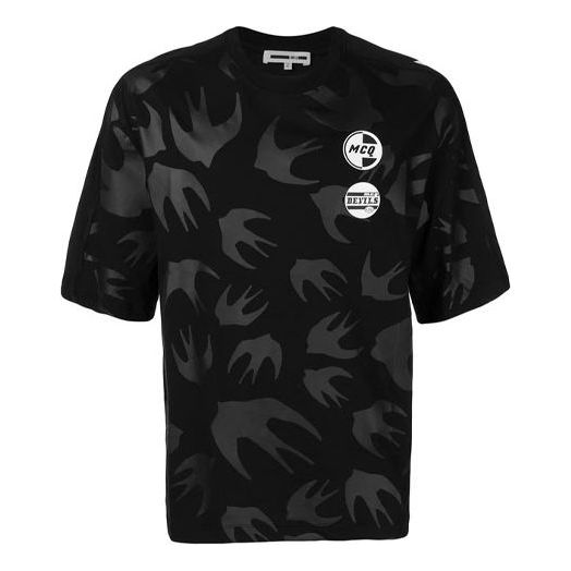 Men's Alexander McQueen Classic Printing Short Sleeve Black 527529-RMT68-1000