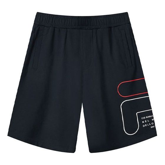 FILA Alphabet Logo Knit Casual Sports Shorts Blue F11M138613F-NV