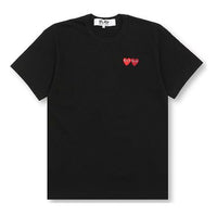 (WMNS) COMME des GARCONS PLAY Double Hearts Logo Tee 'Black' AZ-T225-051-3-1