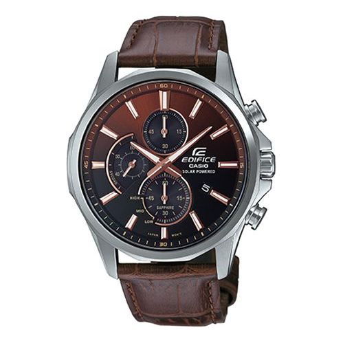 Waterproof EDIFICE Sapphire Crystal Brown Brow Analo Brown Gradient Mens Brown Analog EFB-670SBL-5AVUPR