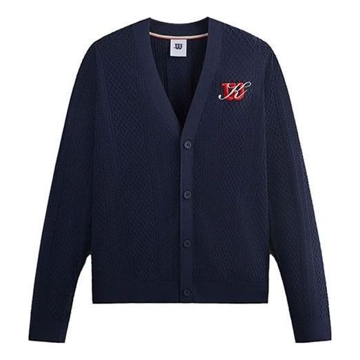 KITH For Wilson Sweater Cardigan 'Navy Blazer' W91M314406WDBC
