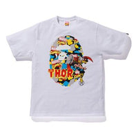 A Bathing Ape x Marvel Crossover Printing Short Sleeve Tee 'White Thor' 1F23110923