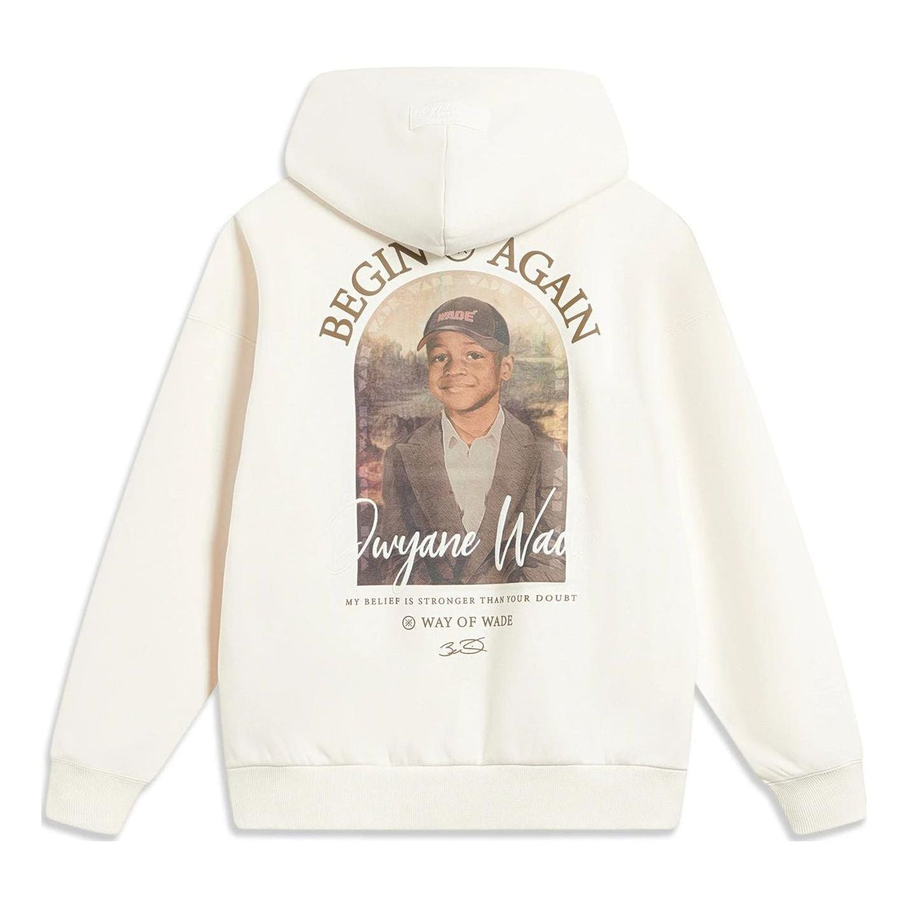 Li-Ning Wade Graphic Hoodie 'Beige' AWDT943-2