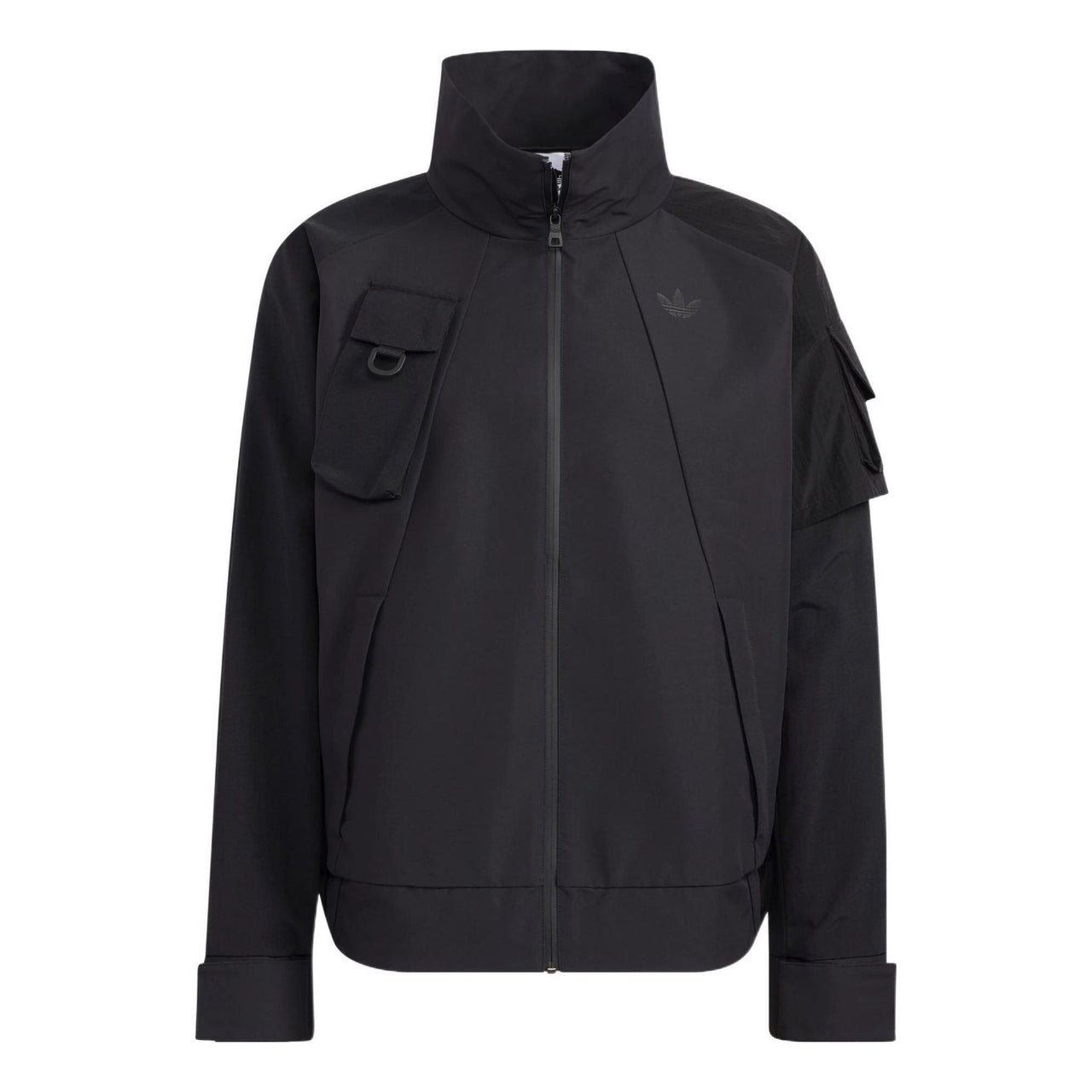 adidas originals Im Jacket Solid Color Multiple Pockets Athleisure Casual Sports Stand Collar Black HE6606