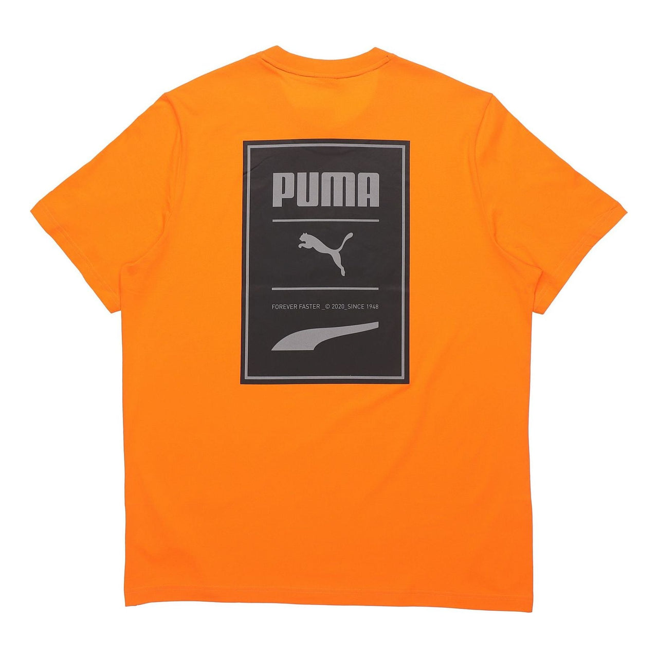 PUMA Recheck Pack Graphic Tee Printing Logo Short Sleeve Orange 598939-80