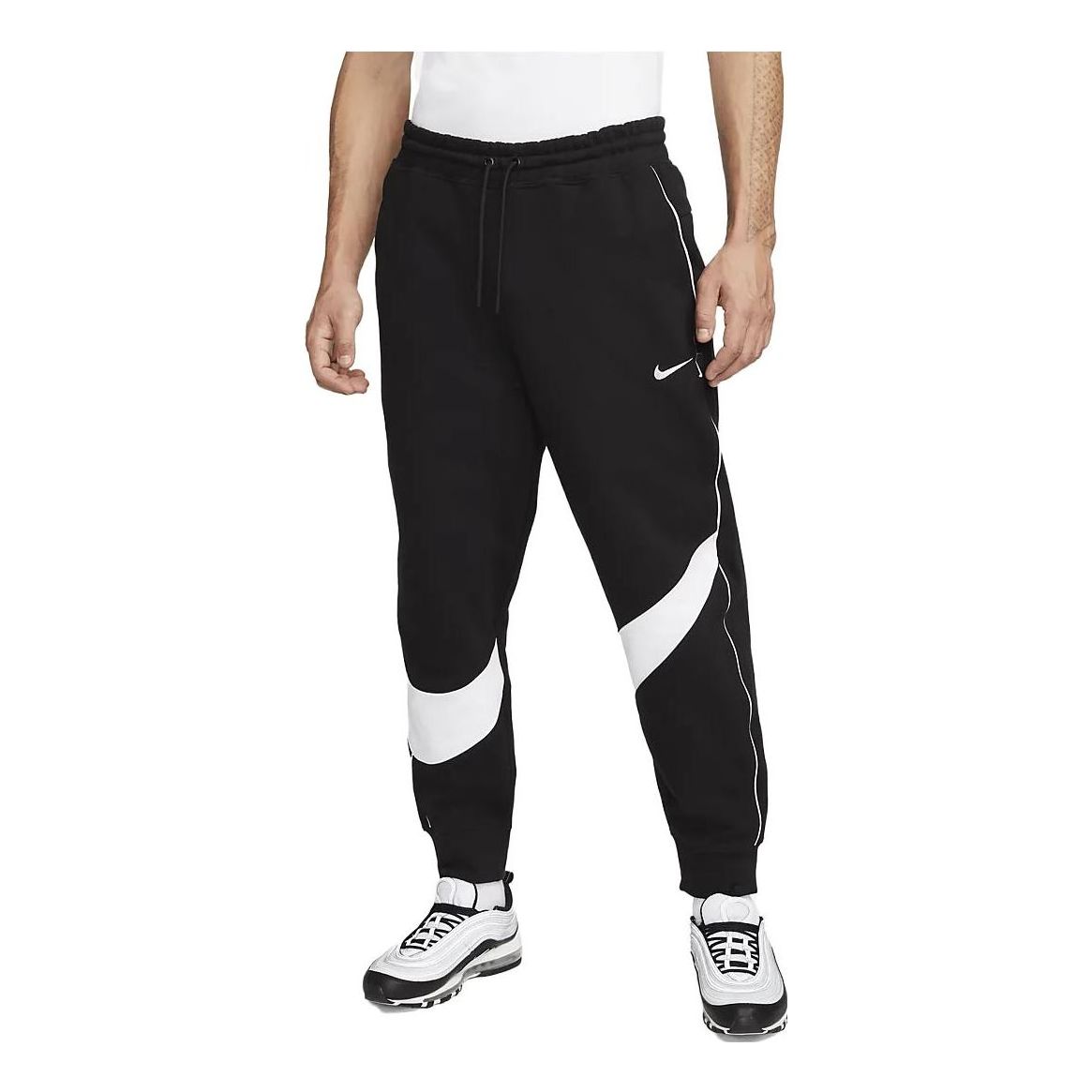 Nike Sportswear Big Swoosh Sweatpants 'Black White' DX0565-010