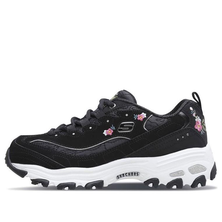 (WMNS) Skechers D'lites 1.0 Black 11977-BLK