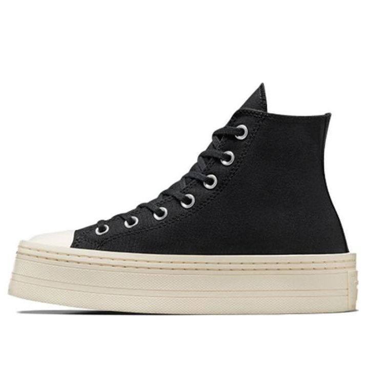 (WMNS) Converse Chuck Taylor All Star Modern Lift Platform Canvas 'Black Egret' A06141C