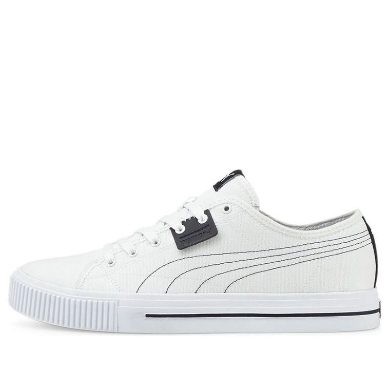 PUMA Ever Cv Casual Skateboarding Shoes Unisex White Black 383865-04